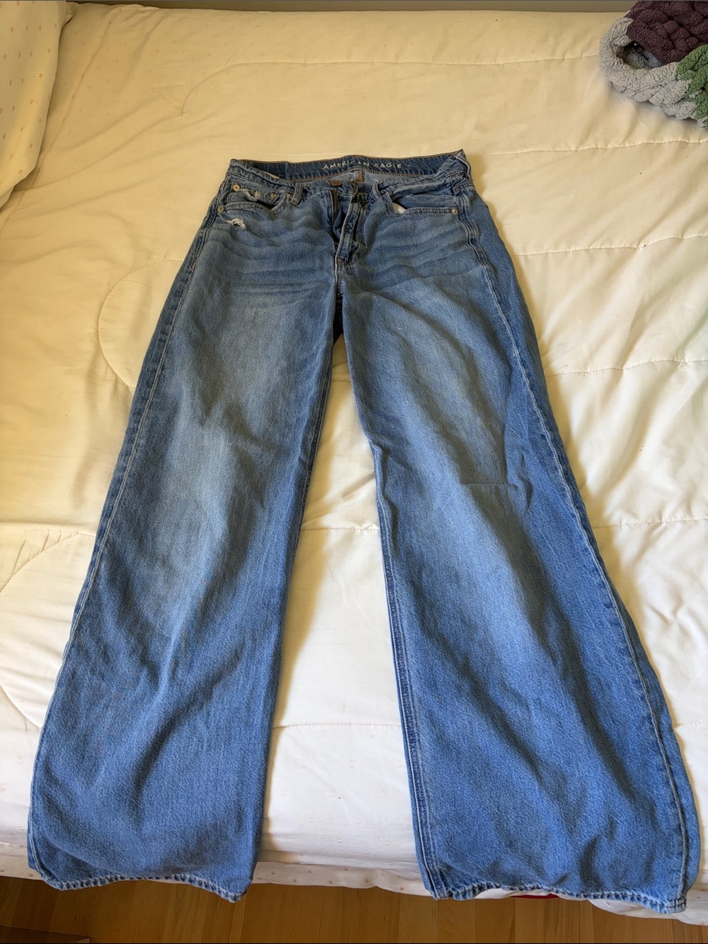 American Eagle Outfitters Light Blue Wide Leg Jeans